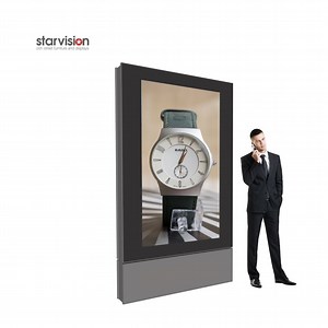 [Hot Item] Floor Standing Outdoor Advertising Light Box and 75inch Digital Display Screen Signage for Metro Station