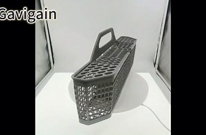 Dishwasher Silverware Basket, WD28x10128 Dishwasher Silverware Basket, Dishwasher Fork and Knife Grey Storage Basket Organizer Accessory for Dishwasher