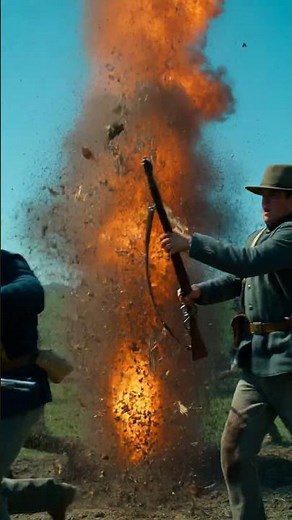 Gettysburg Artillery Explosion 💥 Brutal Civil War Blast #Shorts #americancivilwar