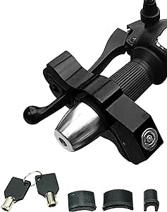 Motorcycle Throttle Lock, Universal Heavy Duty Motorcycle Grip Handlebar Lock Fit for Motorbike Sports Bikes Scooter Mopeds ATVs Black