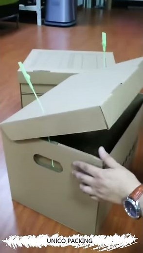 How to fold archive file cardboard storage boxes