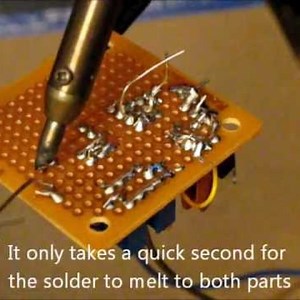 How to solder electronics components - video for beginners