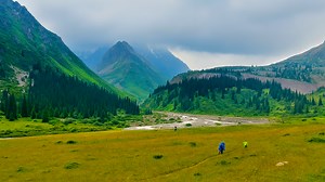 Aerial views of Kazakhstan’s peaceful wild landscapes
