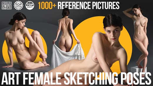 ArtStation - 1000  Art Female Sketching Poses | Resources