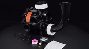 Side Mount 2" Multiport Backwash Valve Kit, 6-Position (6-Way) Pool Filter Valve Compatible with Pentair Sta-Rite 18201-0200, for Sand & DE Filters, Includes PVC Unions