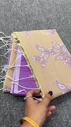 29K views · 202 reactions | Code-Prionti  #blockprintsaree #Aurora #semimoslinsaree #saree #halfsilksaree | Aurora | Facebook