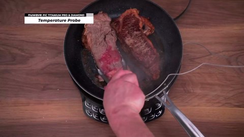 Nuwave Portable Induction Cooktop Diamond with Probe, Advanced Countertop Burner, 91 Temps from 100°F to 500°F, 12”Shatter-Proof Ceramic Glass & 6.5”Heating Coil, Ideal for RV Camp,Small Apt,Travel