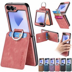 Fr Samsung Galaxy Z Flip 7 6 5 4 Case Shockproof Luxury Leather Ring Stand Cover  | eBay UK