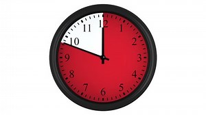 Animated Wall Clock Showing Red Time Stock Footage Video (100% Royalty-free) 11061662 | Shutterstock