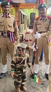 Chote Sepoy ♥️😊 with NCC Cadets #ncc #independenceday #reels | Sudipta Seth