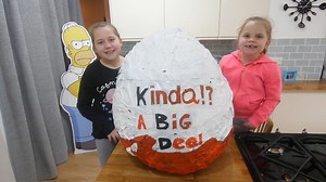 55K views · 568 reactions | The humble Kinder #Egg, a milk and white #chocolate egg with a toy inside! This video shows the epic journey of me building my own DIY giant version at home. Laugh, cry, enjoy! | Barry Lewis | Facebook