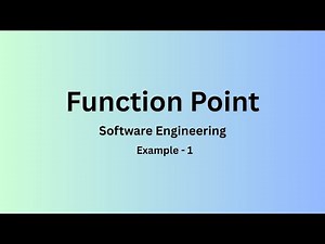 Function Point Numerical Example - 1 | Software Engineering