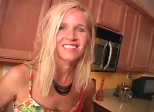 Wife suprises her husband.