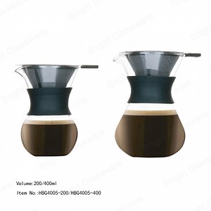 [Hot Item] Pour-Over Coffee Maker Pyrex High Borosilicate Coffee Pot with Silicon Sleeve