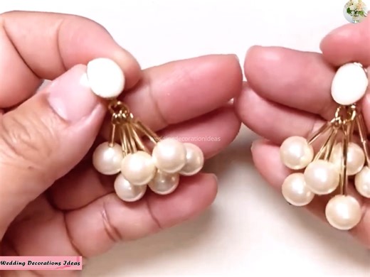 1.5K views · 44 reactions | How to Make Unique and Easy Pearl and Bugle Beads Earrings | Wedding Decoration Ideas | Facebook