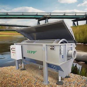 [Hot Item] Iepp Manufacturer STP Effluent Anti-Clogging Sewage Purification Machine Rotary Drum Screen