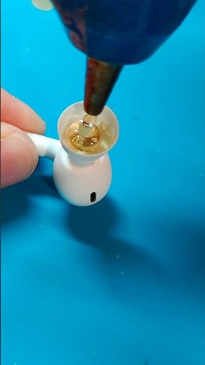 Cleaning AirPods with Hot Glue! #asmr #satisfying
