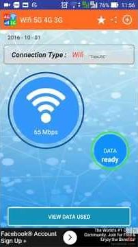 Wifi, 5G, 4G, 3G speed test