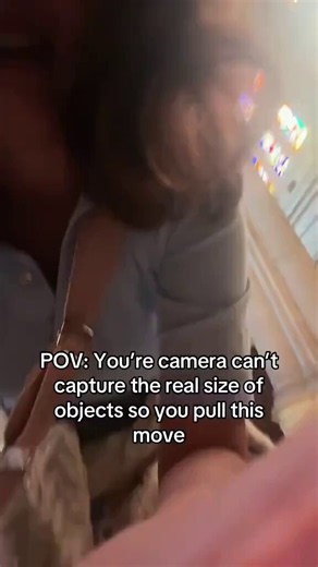 POV: your camera can’t capture the real size of objects, so you pull this move…