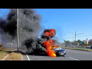 Pre Arrival Fully Involved Car Fire Toms River New Jersey 11/7/22