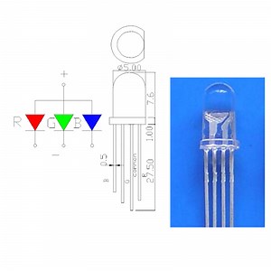 [Hot Item] DIP LED Common Anode 5mm RGB Transparent Round LED 4pin