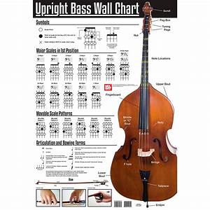 Mel Bay Upright Bass Wall Chart Woodwind Brasswind