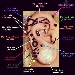 Ear Piercing Chart Hmmm Ok Fashion Jewels Pinterest