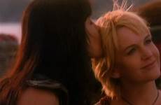 xena gabrielle lucy kissing warrior princess lawless kiss heart lesbian