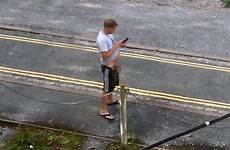 caught street peeing man phone having while his using wee hands spotted bloke daily star