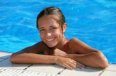 pool girl swiming stock model