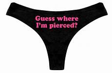 funny panties panty guess pierced im where slutty thong bachelorette bridal womens gift party sexy