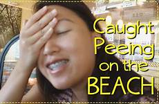 beach peeing caught