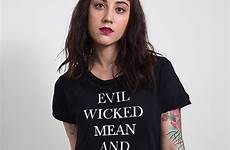 satanic women mean witchcraft evil occult boho outlaw nasty unisex wicked tee shirt fit clothing b502 colors size shirts
