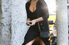legs moretz chloe grace cleavage wardrobe malfunction beverly lbd hills her heels flashes dailymail pavement starlet matching strappy shoulder hit