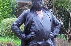 leather cock master boots harness hood