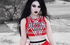 cheerleader goth devils devil cheerleaders pom kristiana seem underworld uploaded