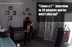 babysitter ring camera caught alarmed screaming parents showing children young their video loud