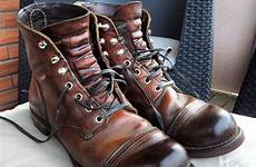 boots wing iron ranger red amber yo dilly leather harness brown mens outfit styleforum down them redwing shoes polish fashion