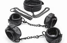 bdsm shackle leather sex set adult harness pcs collar handcuffs bondage fetish