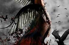 gothic fallen engel wings schwarze goth ange goddess gothique beautiful demon
