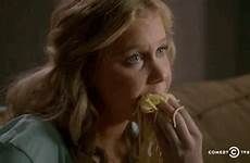 gif amy schumer face yourself care being tv things funny tumblr stuffing pasta hilarious people