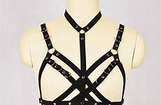 harness lingerie bra sexy body bondage top cage open jlx fetish wear crop bikin gothic triangle special
