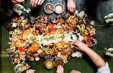 kamayan feast filipino dinner style hands food hand charity boodle event utensils party earth christmas board fight plates mouth culture