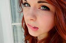 redhead eyes green women freckles face biting lip red hair girl head wallpaper brown facial close model eye px long