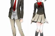 anime school male student female style uniform deviantart high manga arnor walking outfits drawings he wallpaper