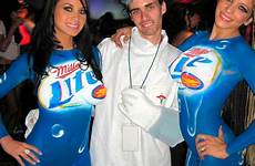 lite miller body paint beer playboy haunted mansion party breasts girls bellies meet painted next