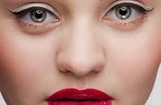 red lips woman glamour closeup beautiful stock