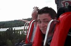 amusement park gifs rides reactions gif people overzealous parks meet when scary
