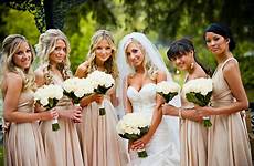 bridesmaids convertible maids madrinhas invitada marrom casamento damas onewed look dessy weddingelation compliments