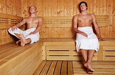 sauna men man relaxing two steam spa sitting pool shower preview relax shutterstock